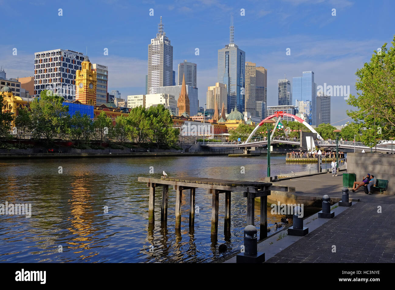 In Victoria, Australien, Melbourne liegt am Yarra River. Stockfoto
