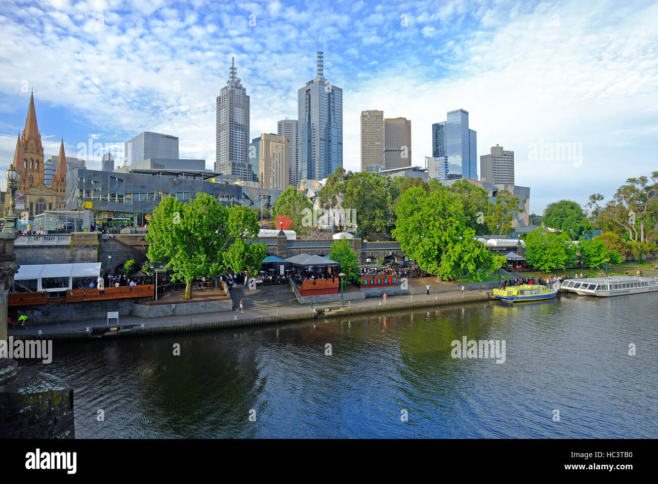 In Victoria, Australien, Melbourne liegt am Yarra River Stockfoto