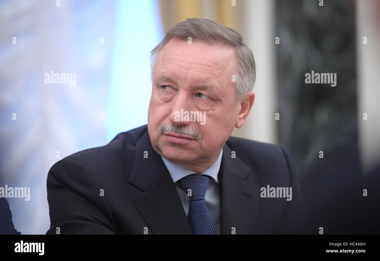 Moskau, Russland. 7. Dezember 2016. Russischen Deputy Chief Of Staff des Presidential Executive Office Alexander Beglov während einer Sitzung der ständigen Mitglieder des Sicherheitsrats im Kreml 7. Dezember 2016 in Moskau, Russland. Bildnachweis: Planetpix/Alamy Live-Nachrichten Stockfoto