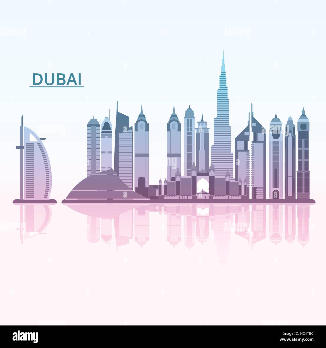 Vektor-Illustration von Dubai city Stock Vektor