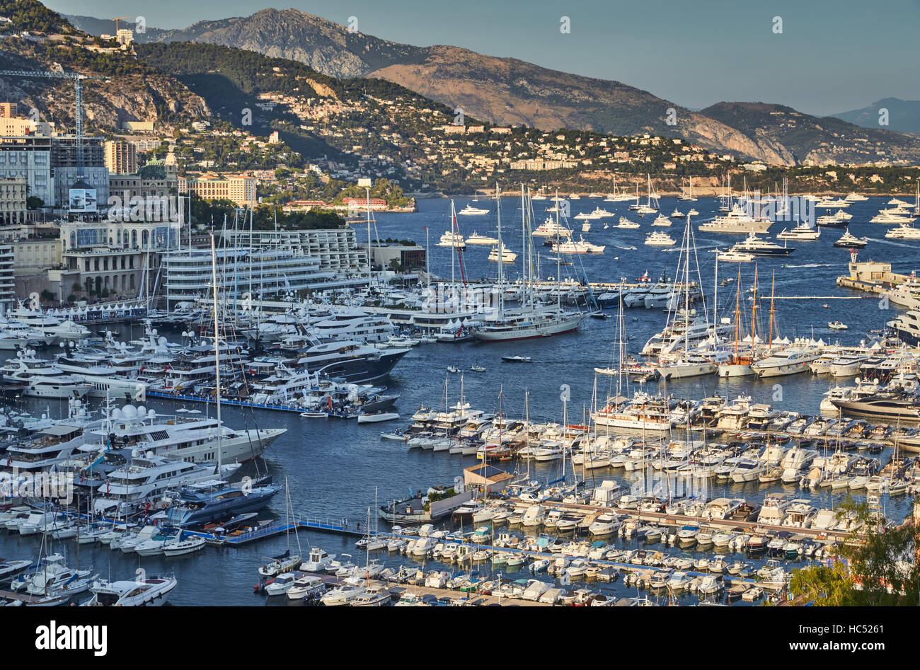Monaco, Monte-Carlo, Monaco-Ville, 8. August 2016: Port Hercules, die