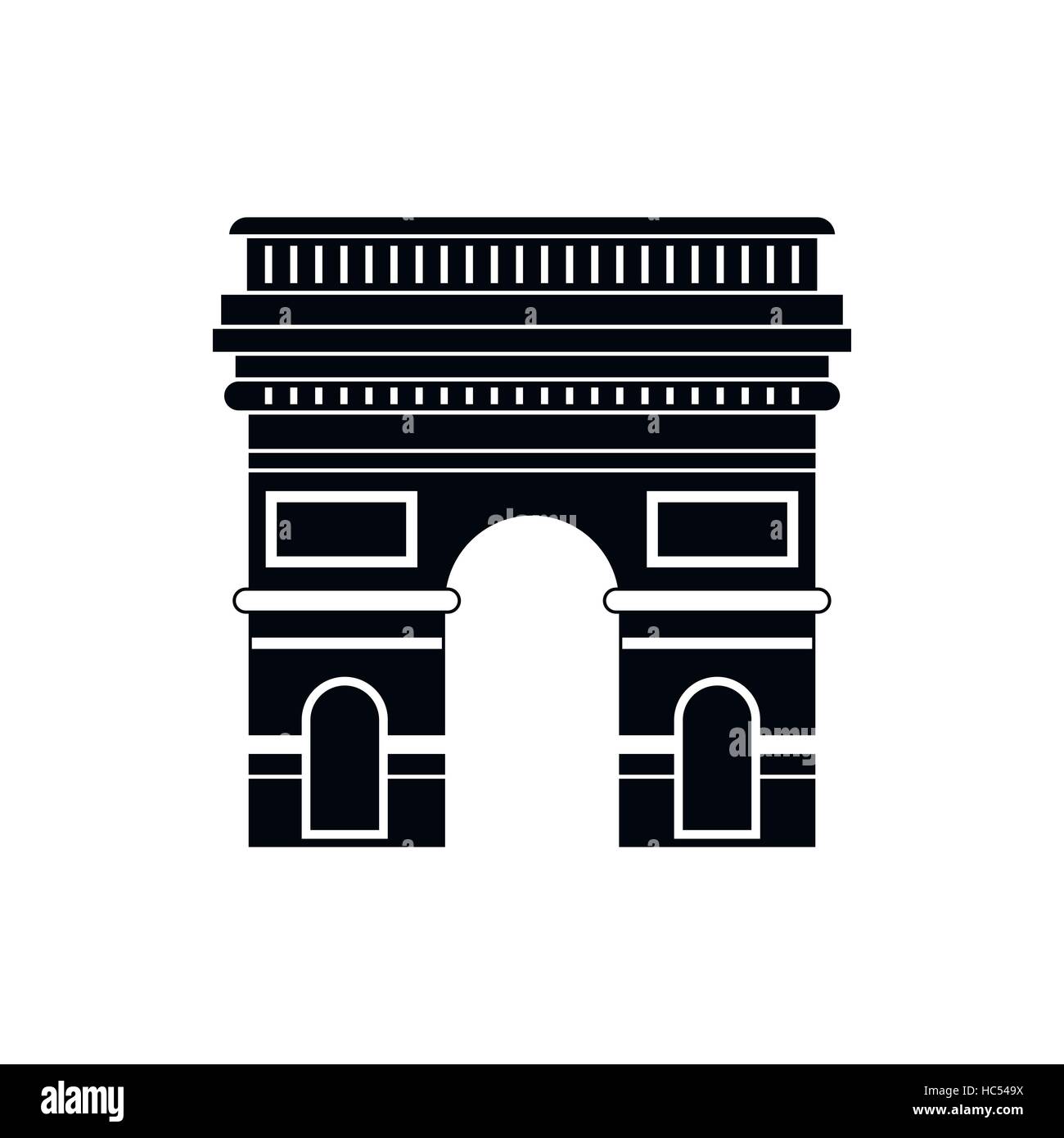 Triumphal Bogen-Symbol, einfachen Stil Stock Vektor