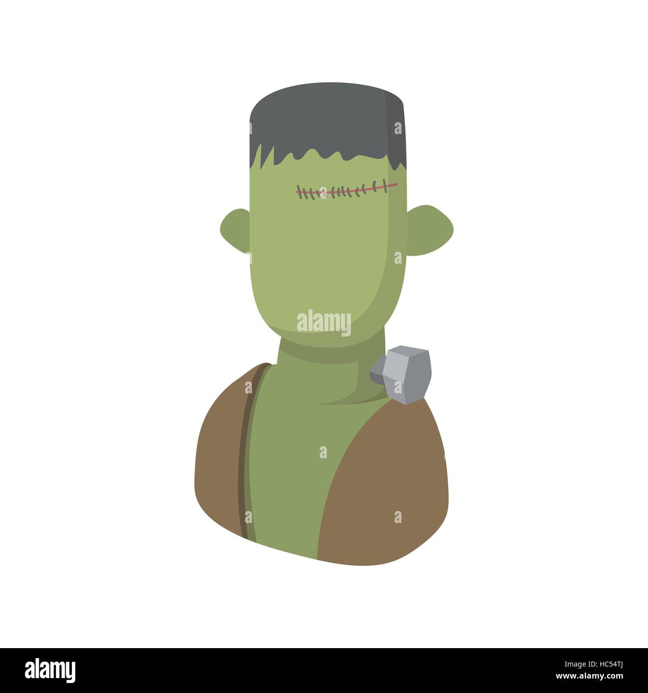 Zombie-Symbol, Cartoon-Stil Stock Vektor