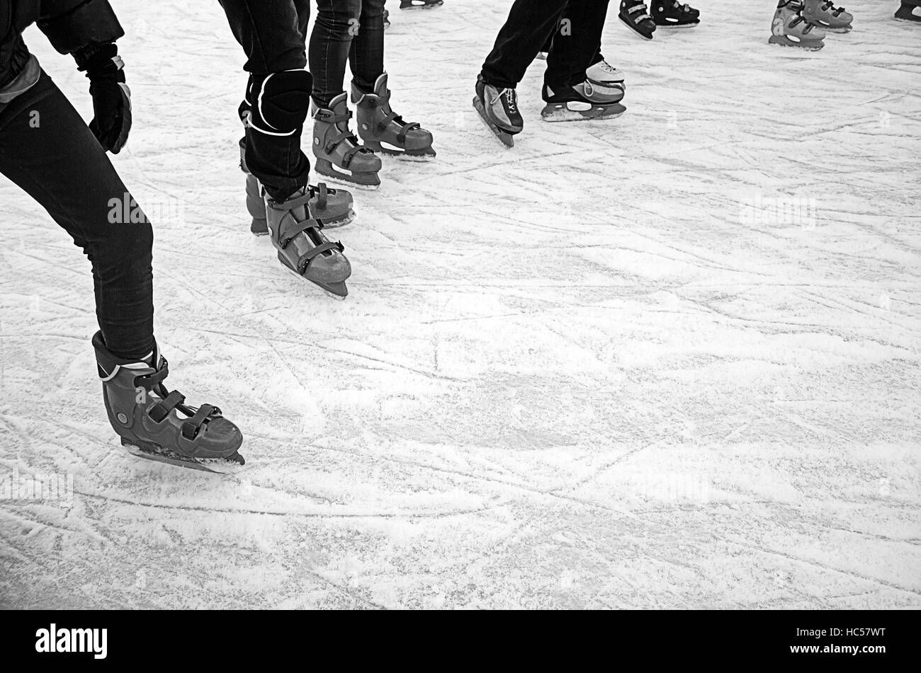 Eis-Eisbahn, Spaß und Unterhaltung Stockfoto