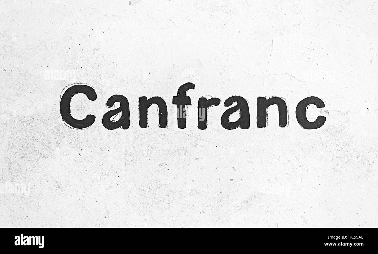 Französische Stadt Weg nach Santiago, Zeichen Stockfoto