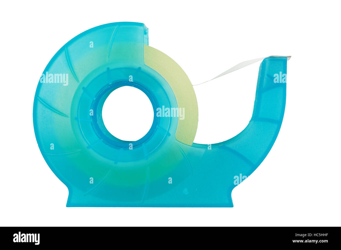 Tesafilm auf weiß Stockfoto
