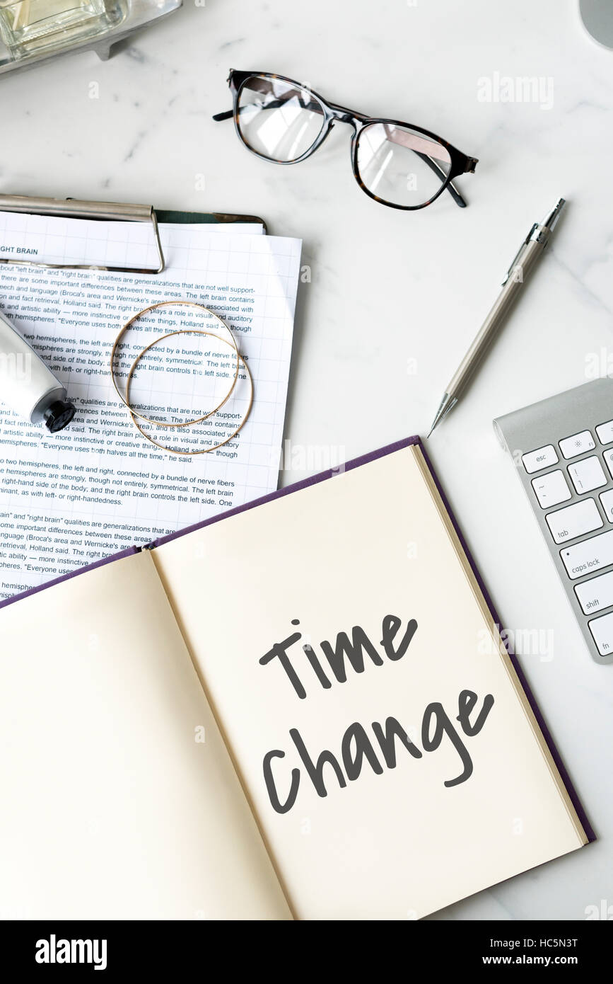 Zeit für Veränderung Handlungskonzept Stockfoto