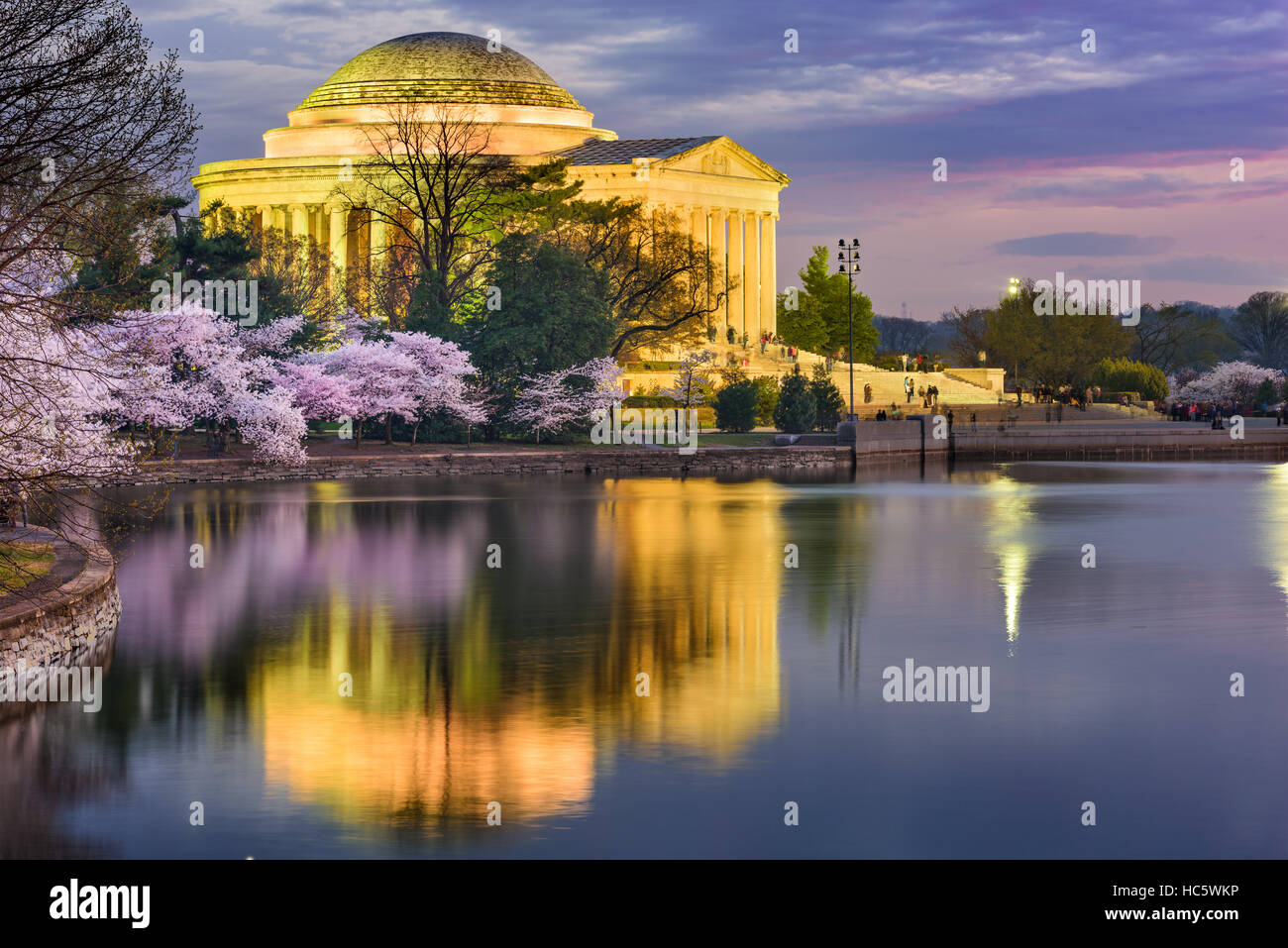 Washington, DC am Jefferson Memorial im Frühjahr. Stockfoto