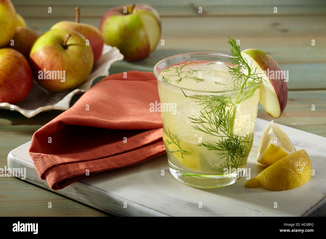 Funkelnde Apfel Getränke Stockfoto