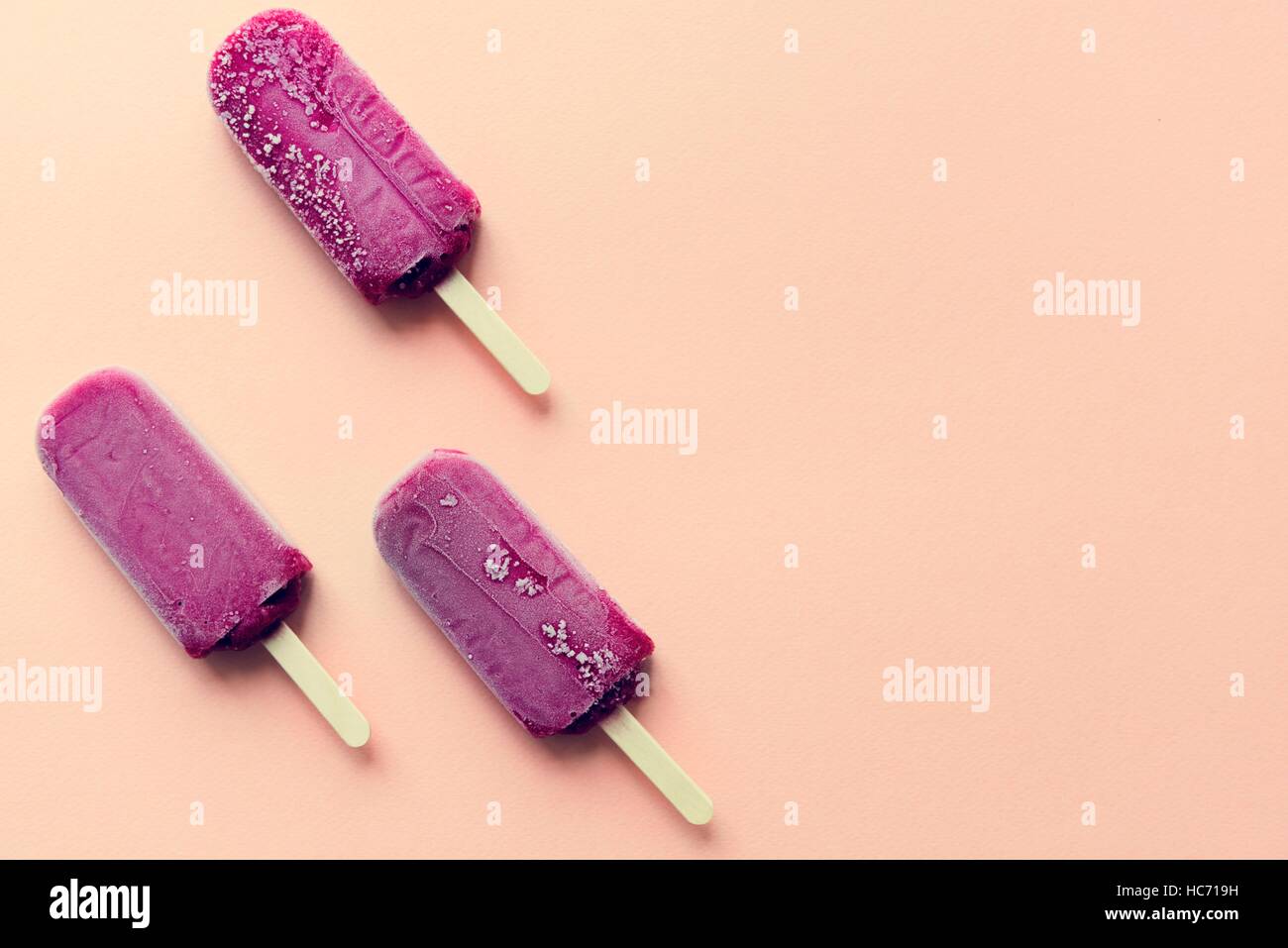 Eis Pop aromatisierte Eis gefrorenes Dessert süße leckere Konzept Stockfoto