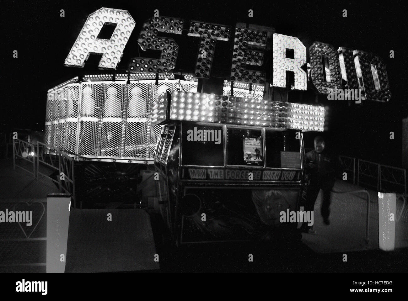 Asteroiden fahren, Hexham Kirmes, Northumberland Stockfoto