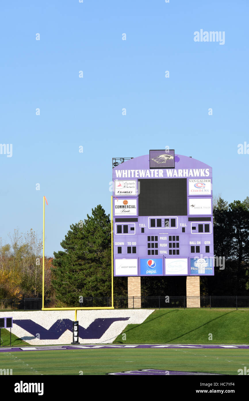 Perkins Fußballstadion an Universität von Wisconsin - Whitewater, Whitewater, Wisconsin Stockfoto