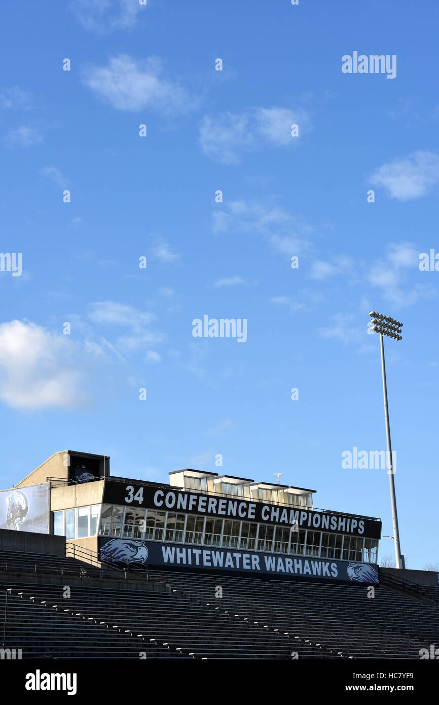 Perkins Fußballstadion an Universität von Wisconsin - Whitewater, Whitewater, Wisconsin Stockfoto