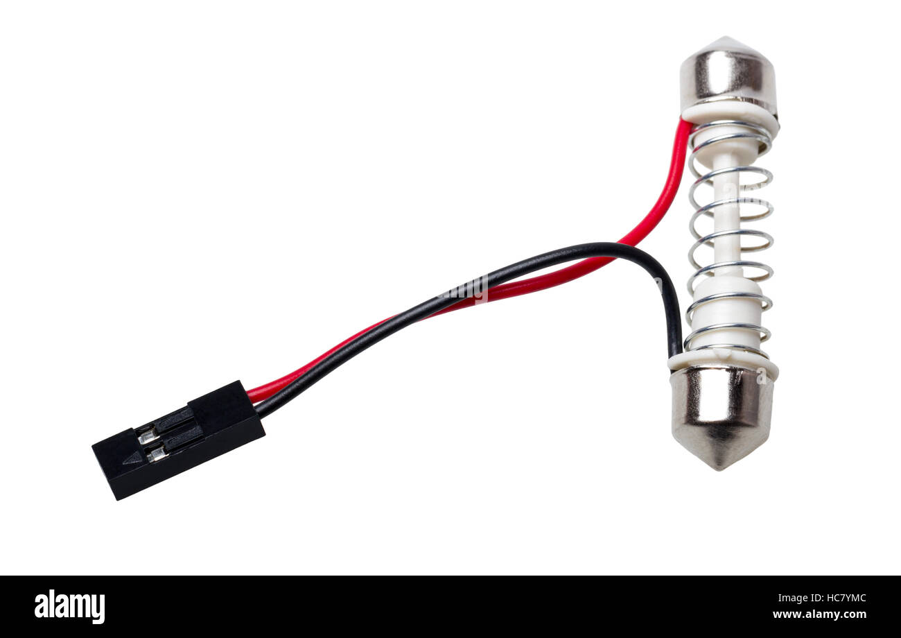 Adapter für Auto Glühbirnen auf weißem Hintergrund Stockfoto