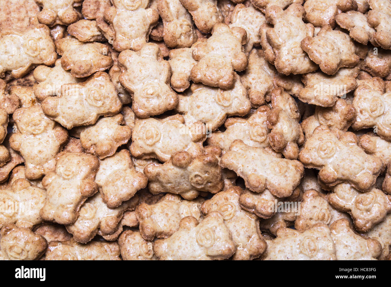 Honig Cookies Bären Hintergrund, Hintergrund Stockfoto