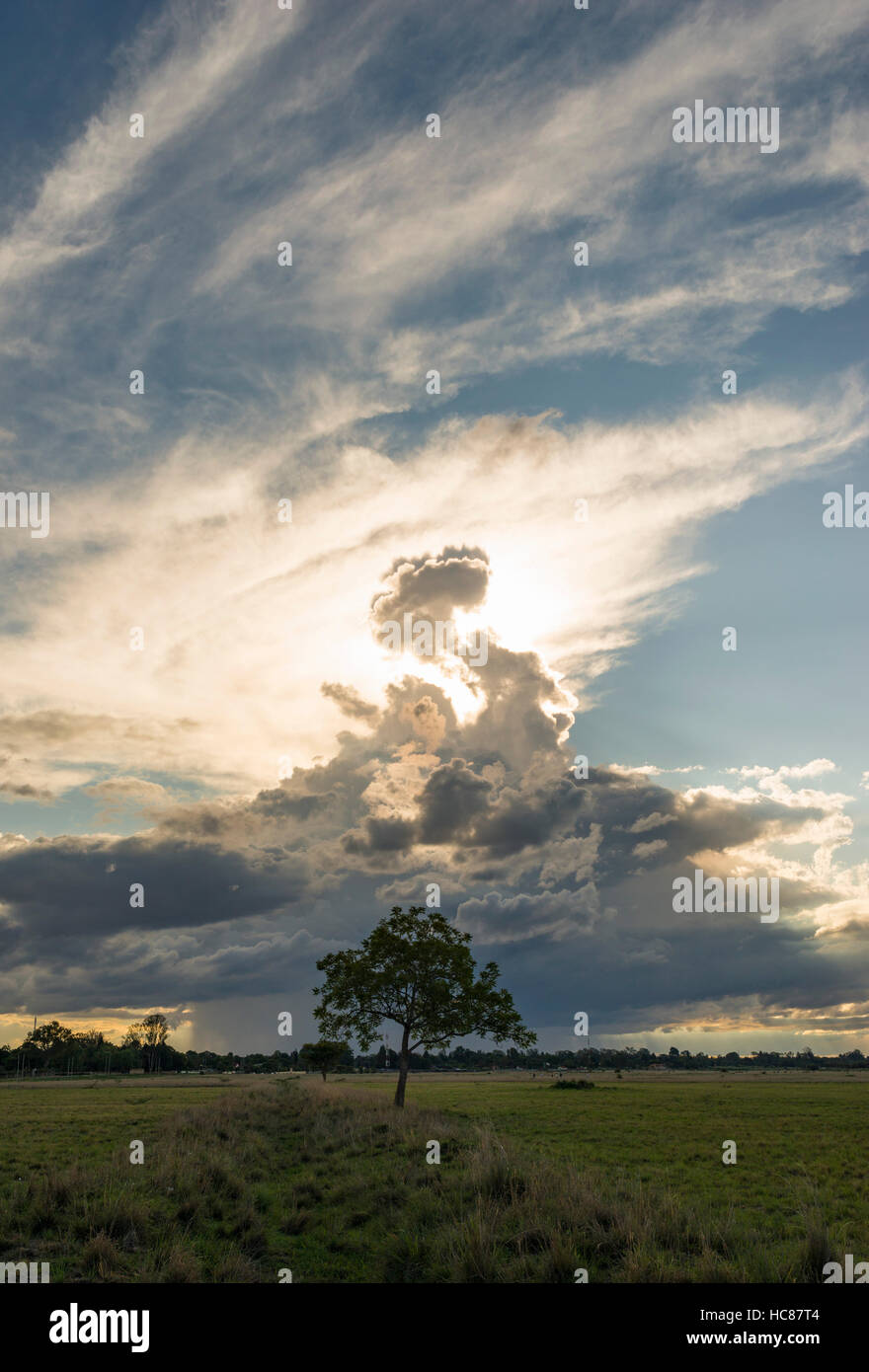 Afrikanische Landschaft Regenwolken Sturm Wetter bewölkt Stockfoto