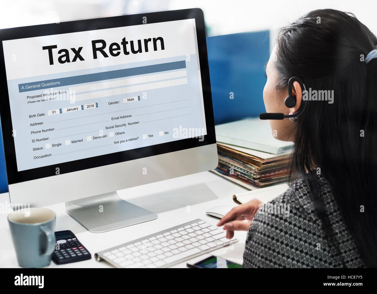 Steuererklärung-finanzielle Form-Konzept Stockfoto