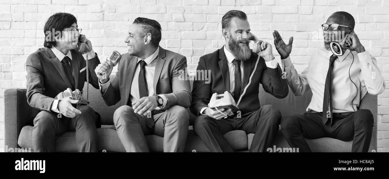 Business Team arbeiten mit Vintage-Objekte-Konzept Stockfoto