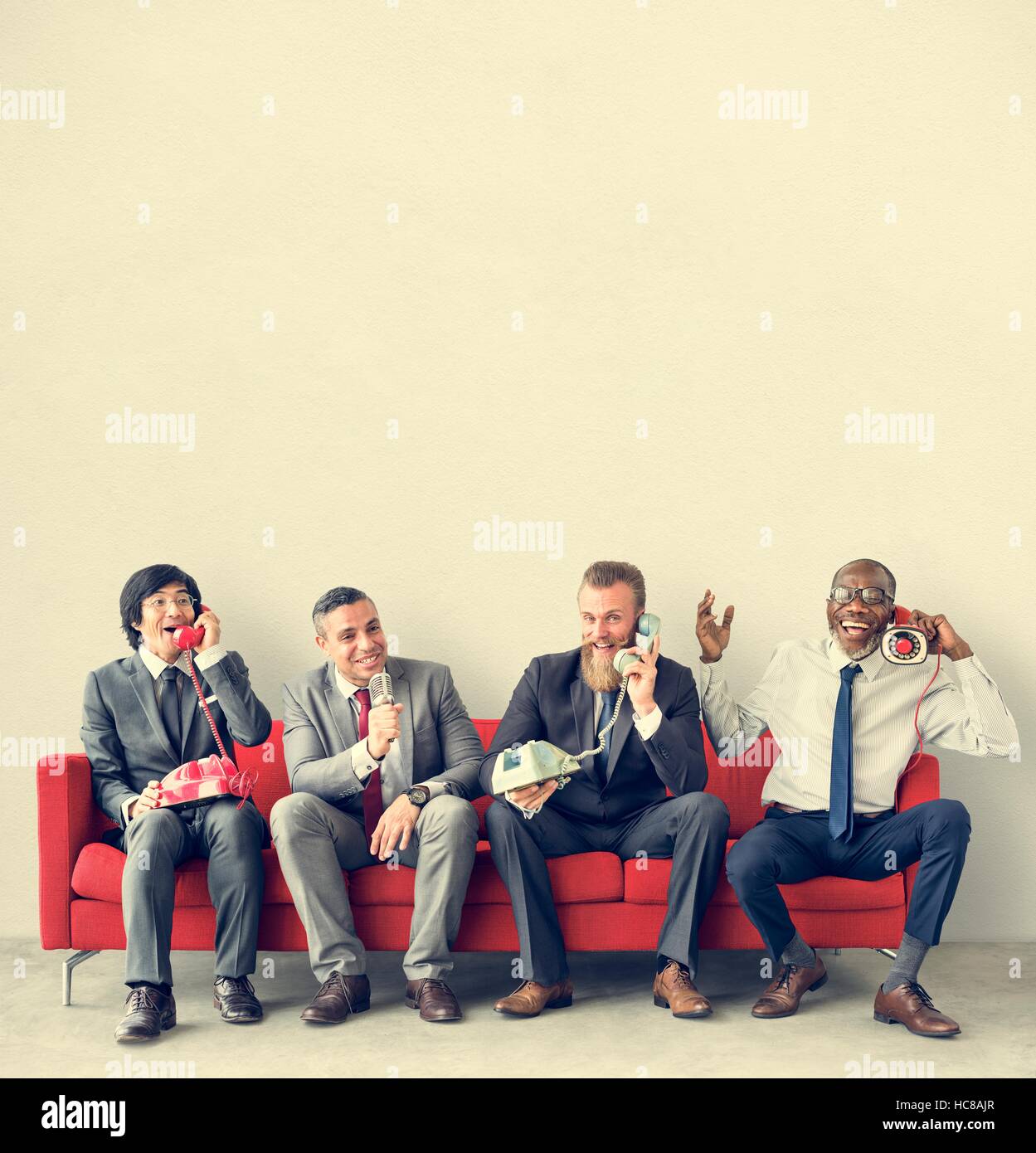 Business Team arbeiten mit Vintage-Objekte-Konzept Stockfoto