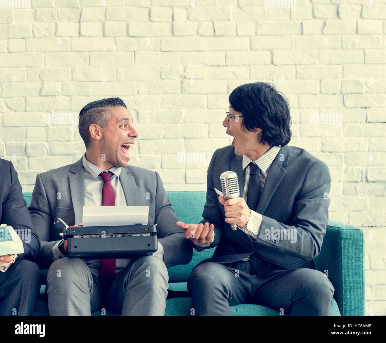 Business Team arbeiten mit Vintage-Objekte-Konzept Stockfoto