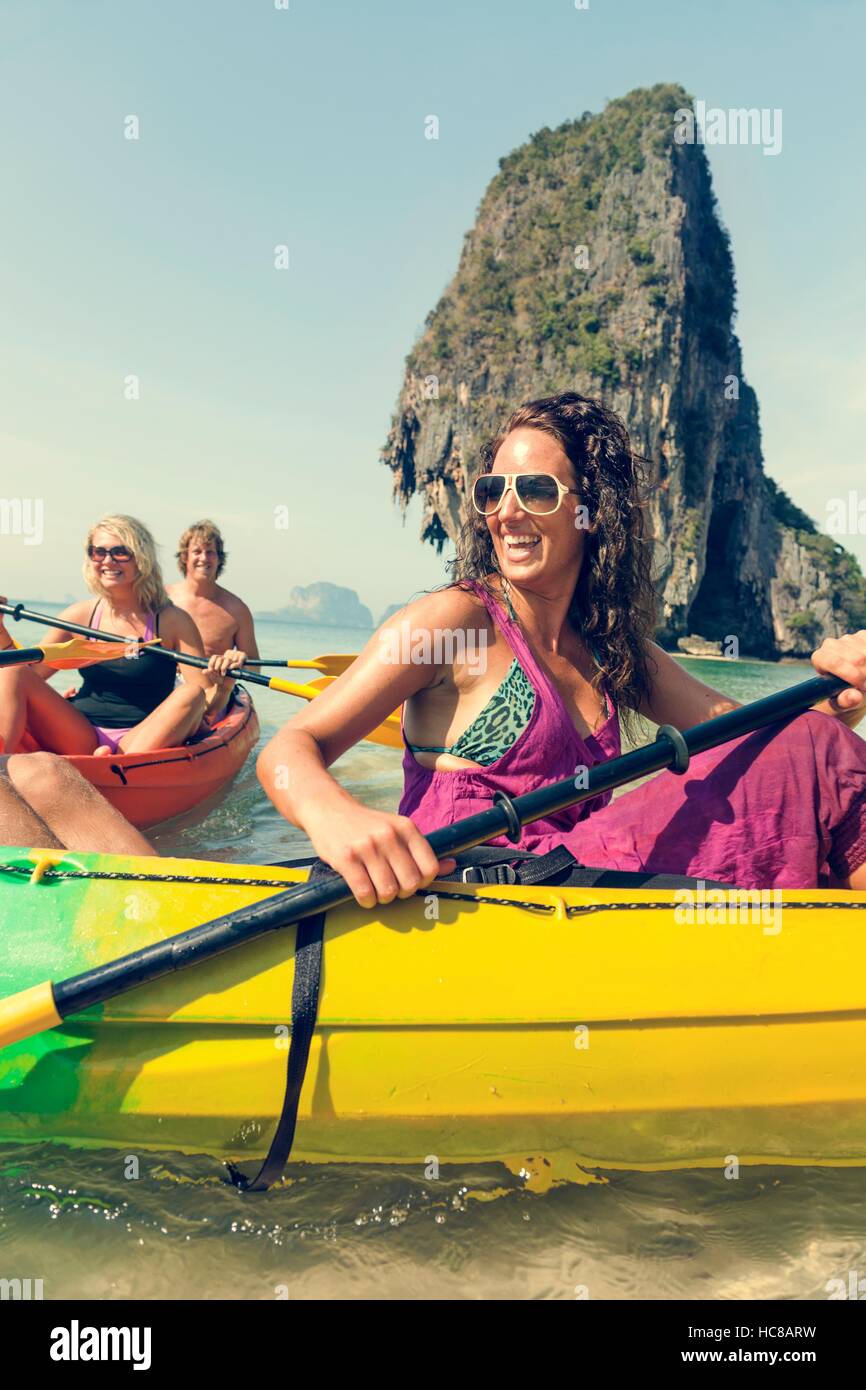 Kajak tropischen Urlaub Reise touristischen Boot-Konzept Stockfoto