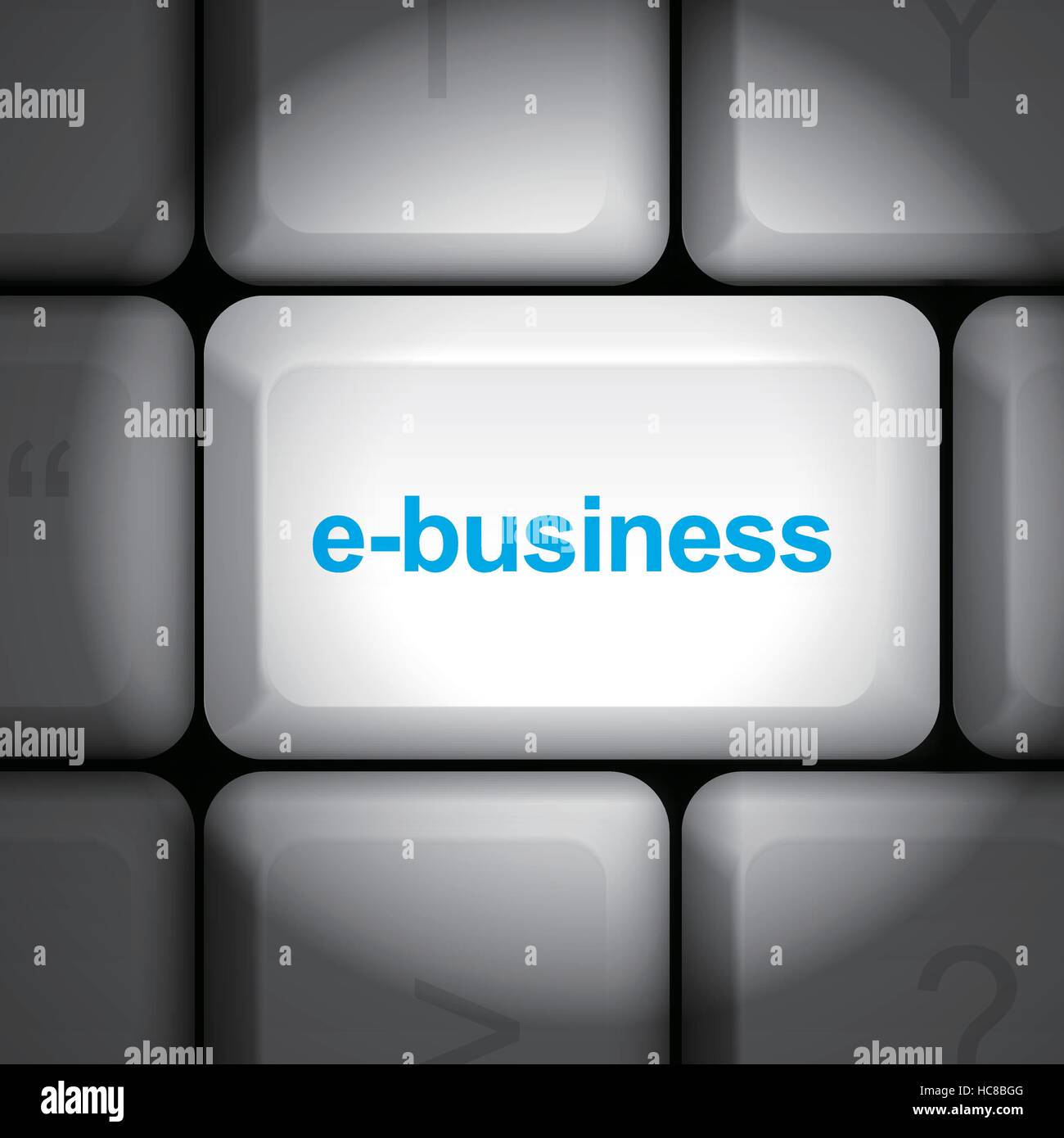 Nachricht auf Tastatur enter-Taste, für e-Business Konzepte Stock Vektor