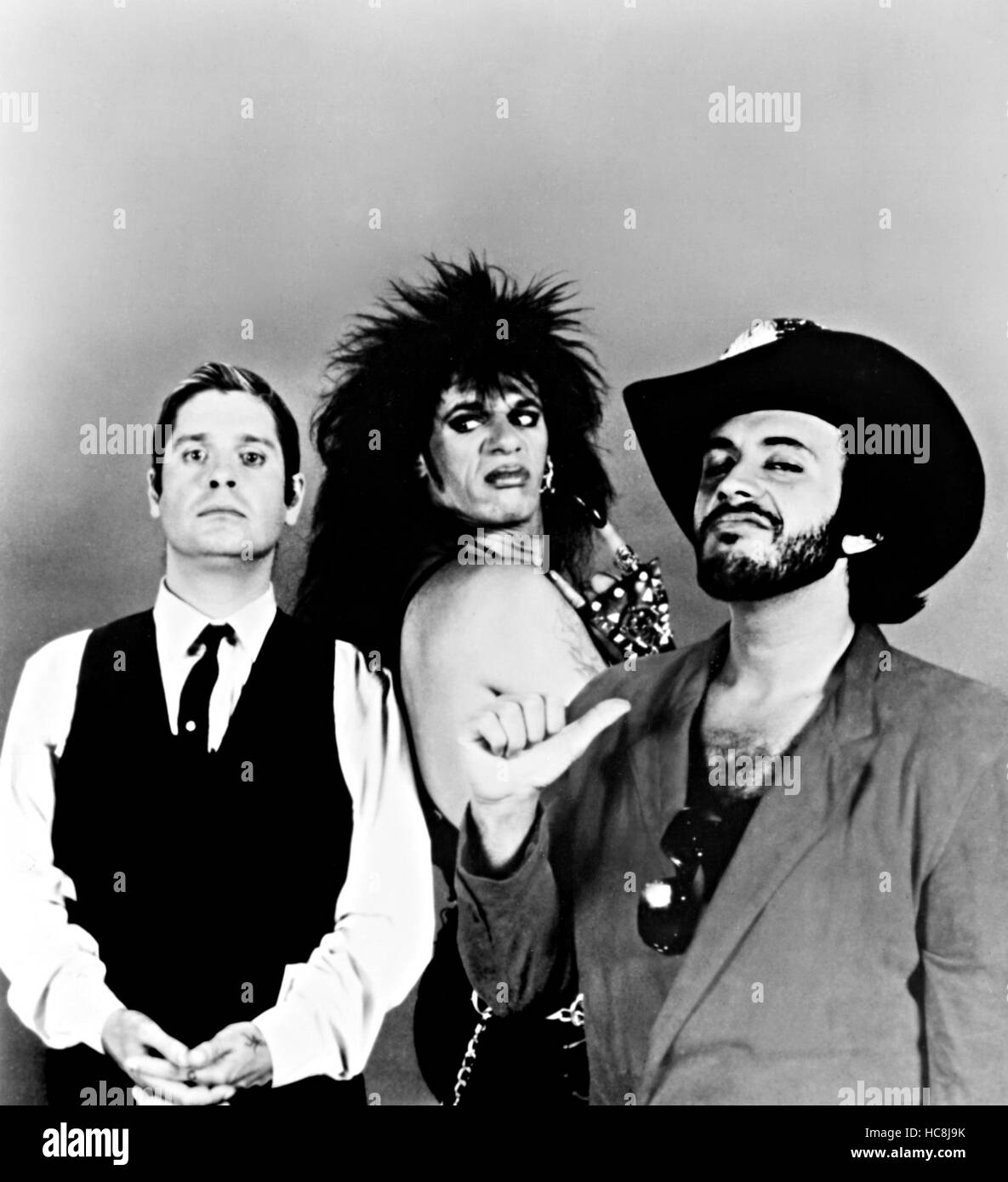 TRICK OR TREAT, lr Ozzy Osbourne, Tony Fields, Gene Simmons, 1986, © De Laurentiis