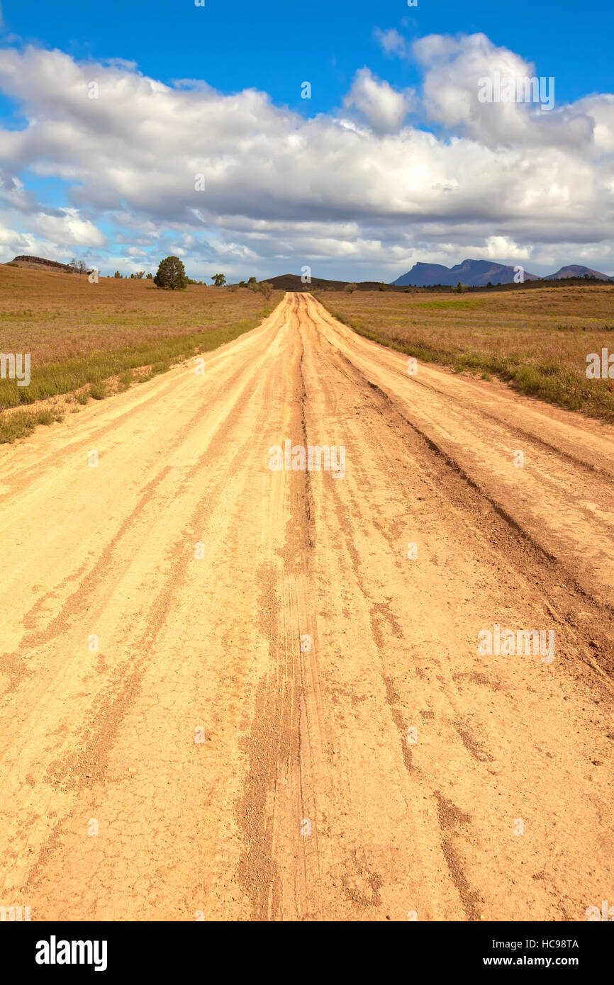 Bunyeroo Valley Road Outback-Landschaft Landschaften Flinders reicht South Australia Australia Stockfoto