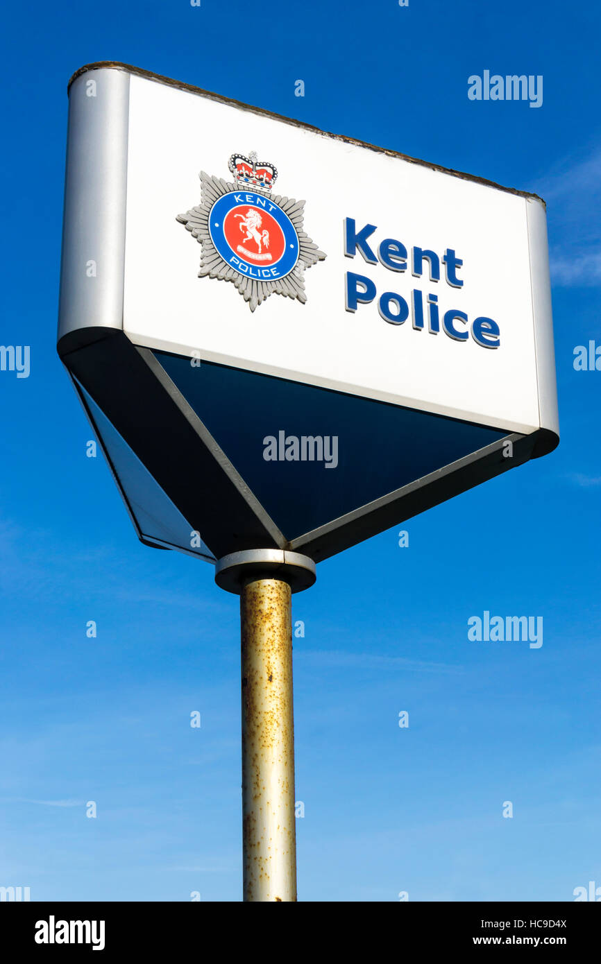 Kent Polizei Zeichen Stockfoto