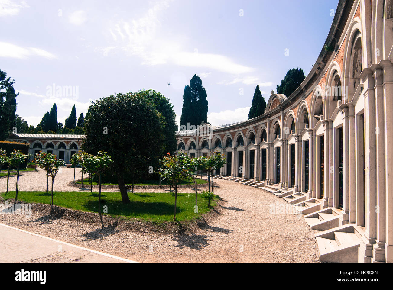 Fotografieren auf der Insel San Michele Friedhof, Venedig, Italien Stockfoto