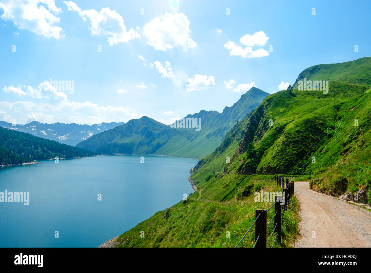 Berg Lake Trail in Tessin, Schweiz, Europa. Stockfoto