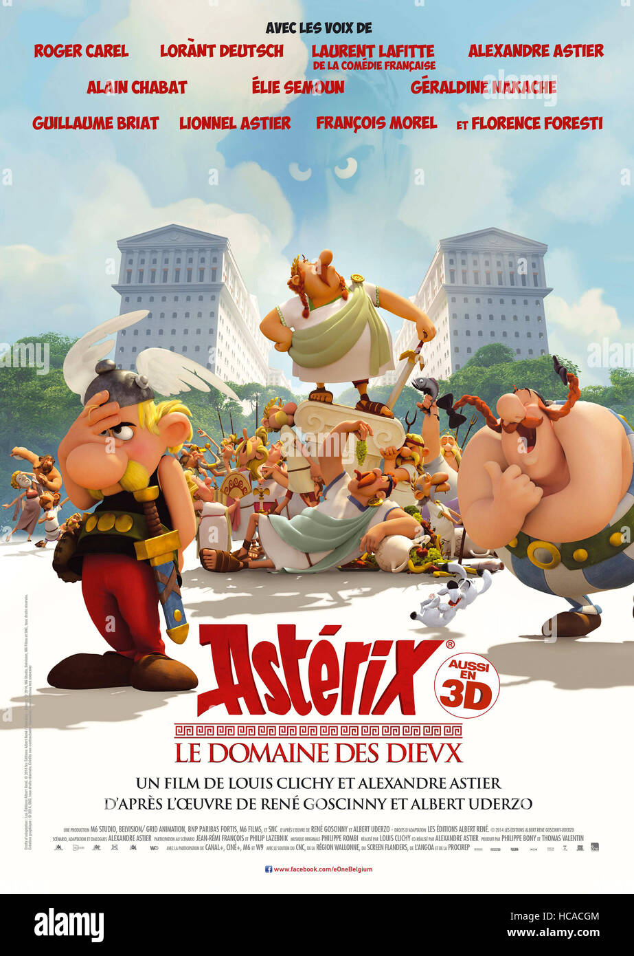 ASTERIX und OBELIX MANSION OF THE GODS, (aka ASTERIX LE DOMAINE DES DIEUX), belgische Plakat