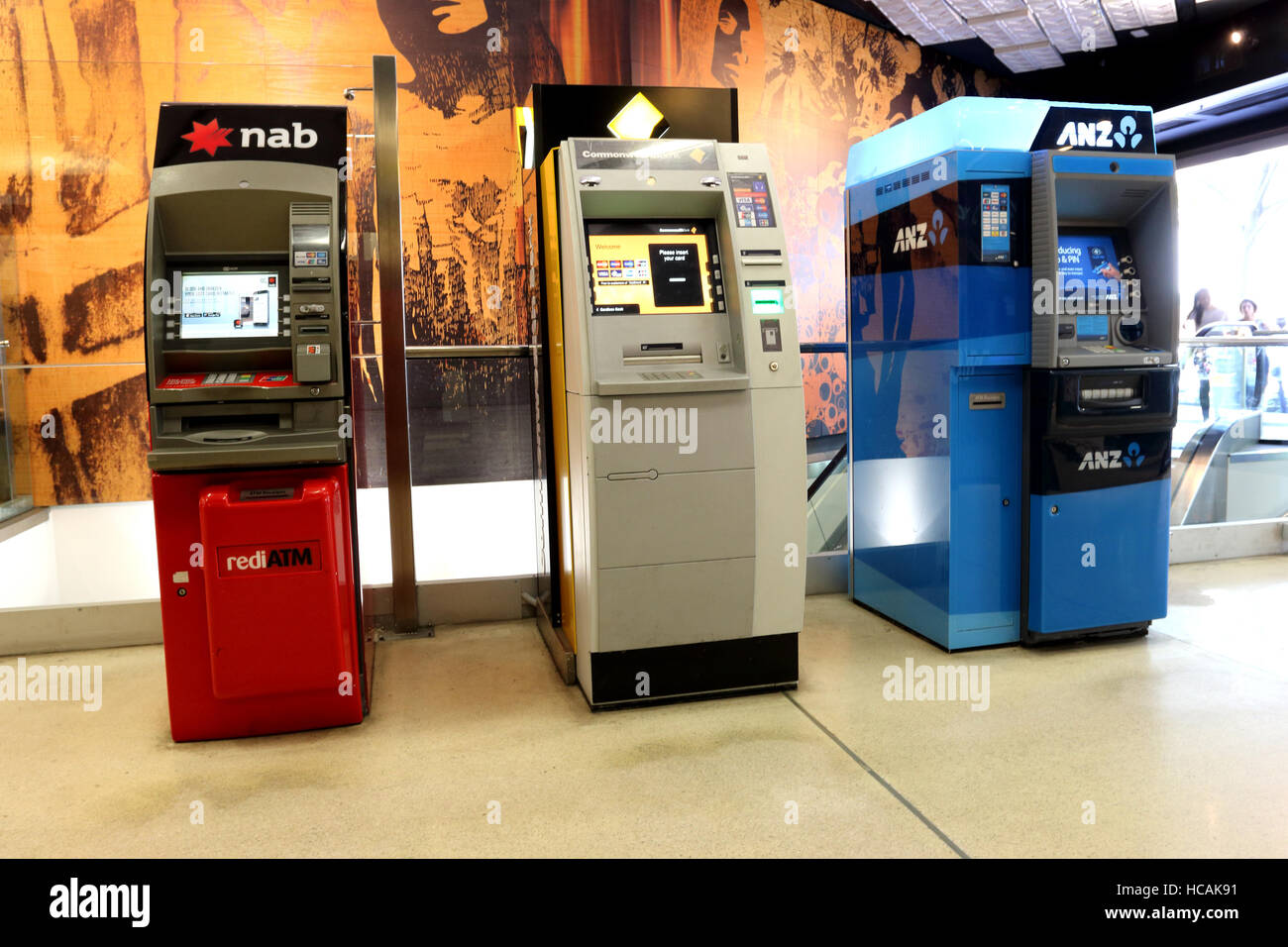 ATM-Maschine der Großbanken in Melbourne Australien Stockfoto