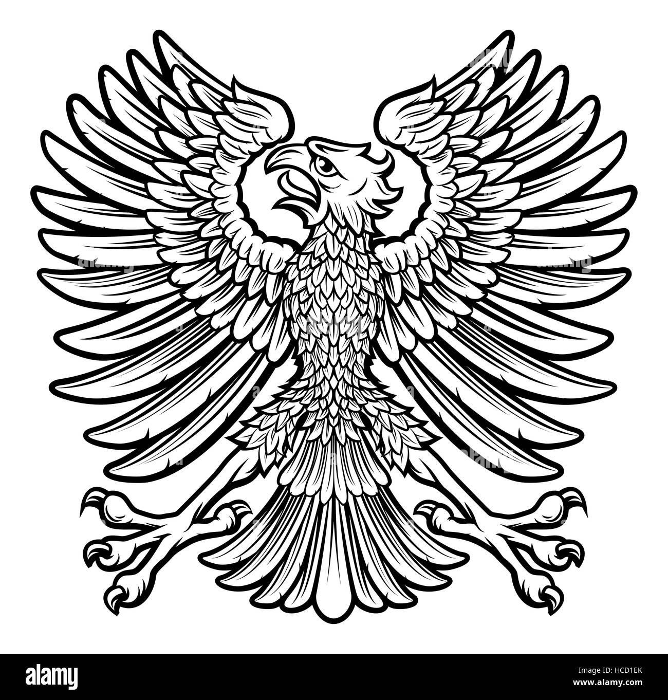 Eine kaiserliche Wappen Stil Adler Vogel-emblem Stockfoto