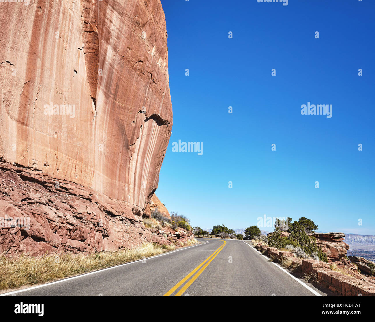 Malerische Bergstraße, Reisen Konzept Hintergrund, Colorado, USA. Stockfoto