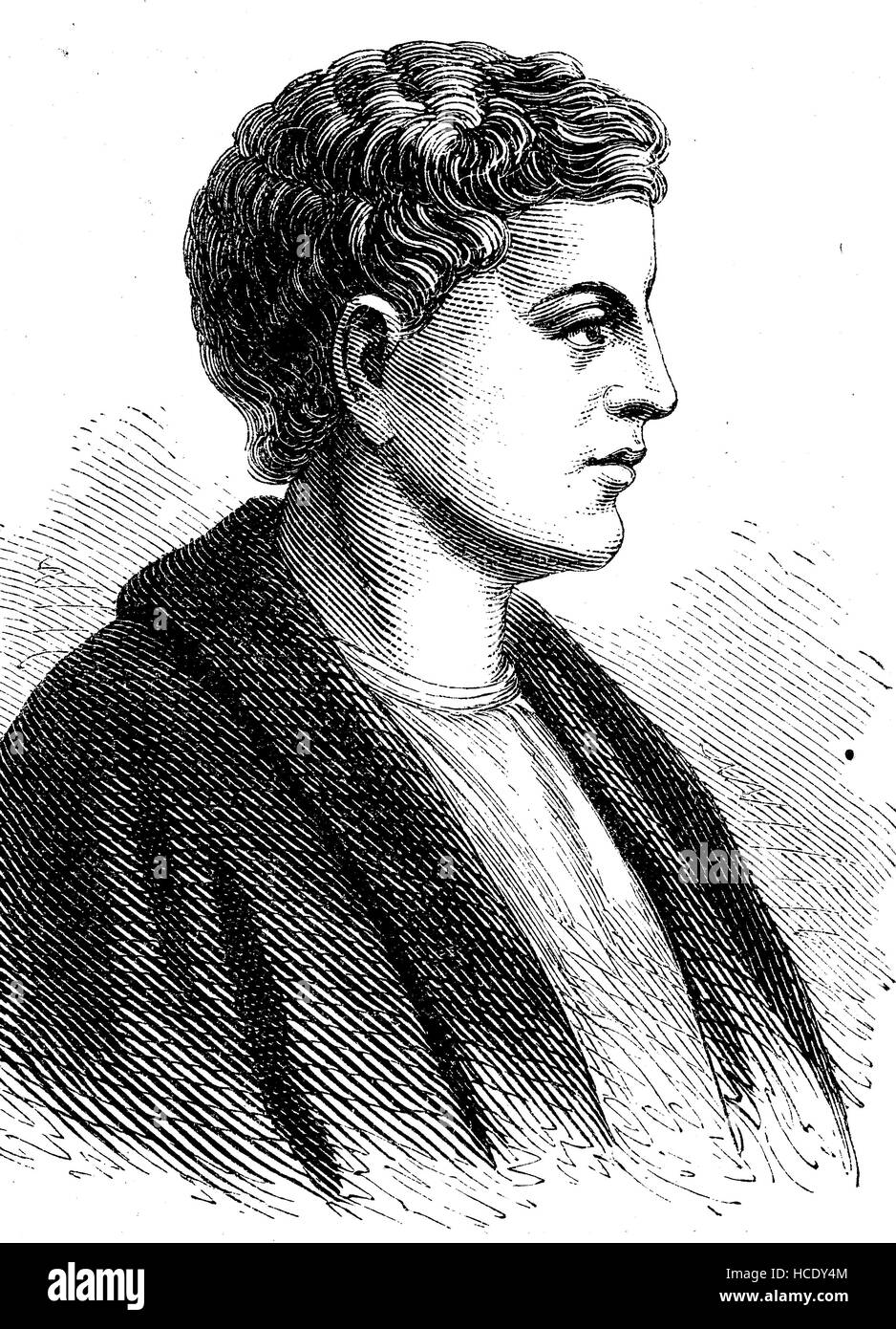 Quintus Cocles Flaccus, 65 BC - 8 v. Chr., bekannt als Horace, war die führende römische Lyriker während der Zeit des Augustus, die Geschichte des antiken Rom, Römisches Reich, Italien Stockfoto