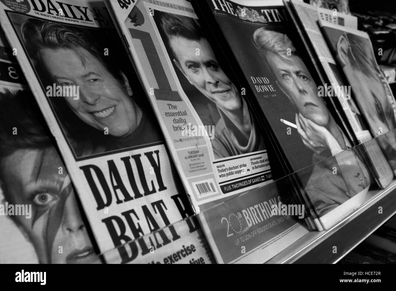 David Bowie-Tod Stockfoto