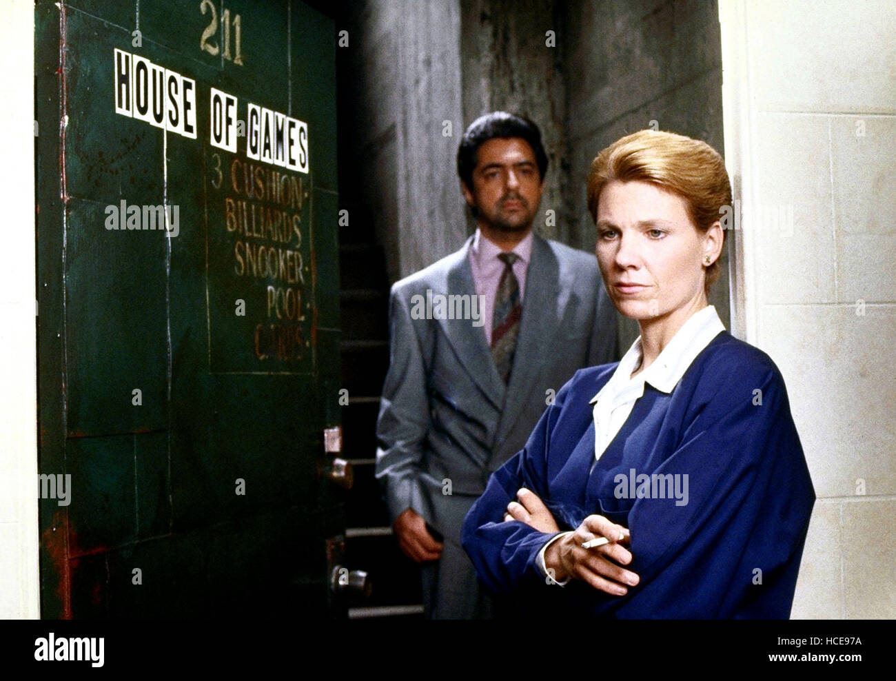 HOUSE OF GAMES, Joe Mantegna, Lindsay Crouse, 1987, (c) Orion/Courtesy