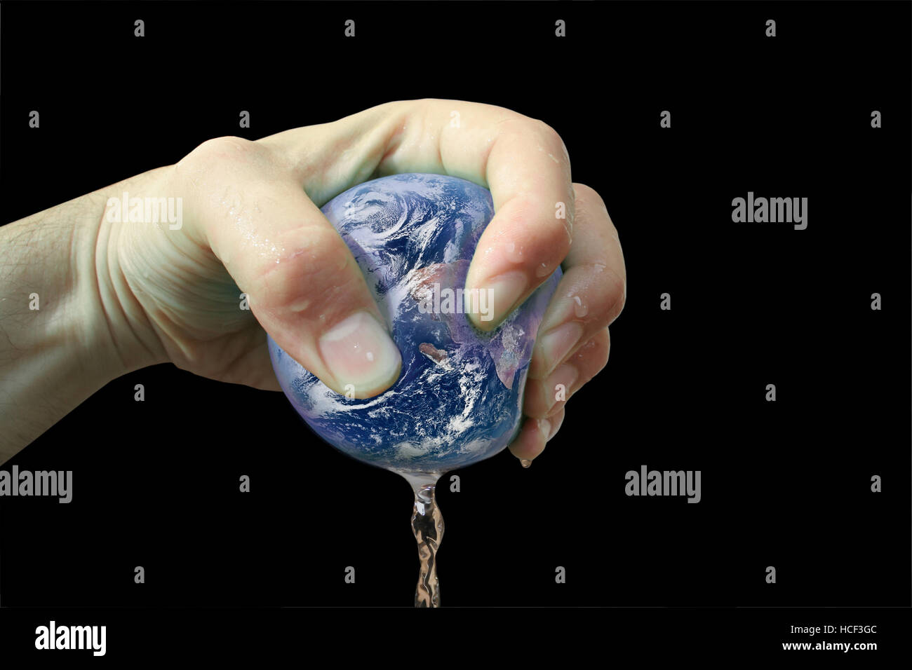 Planet Erde Ausbeutung Stockfoto
