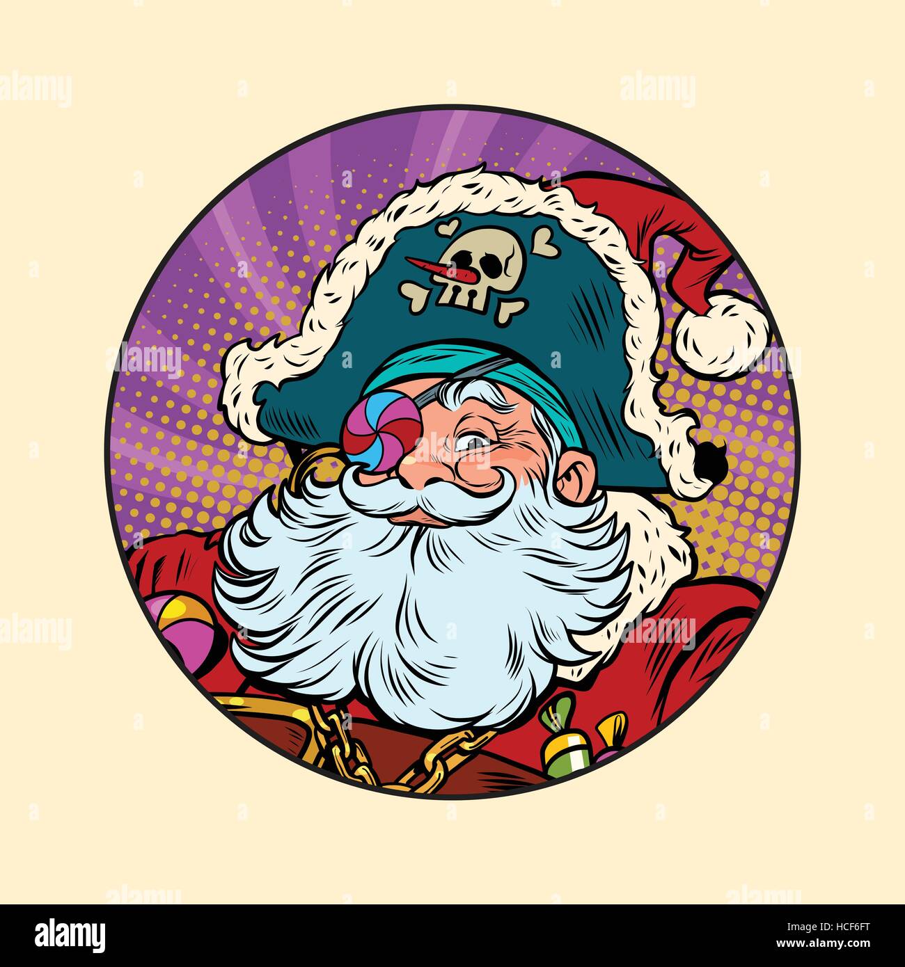 Santa Claus Pirat Stock Vektor