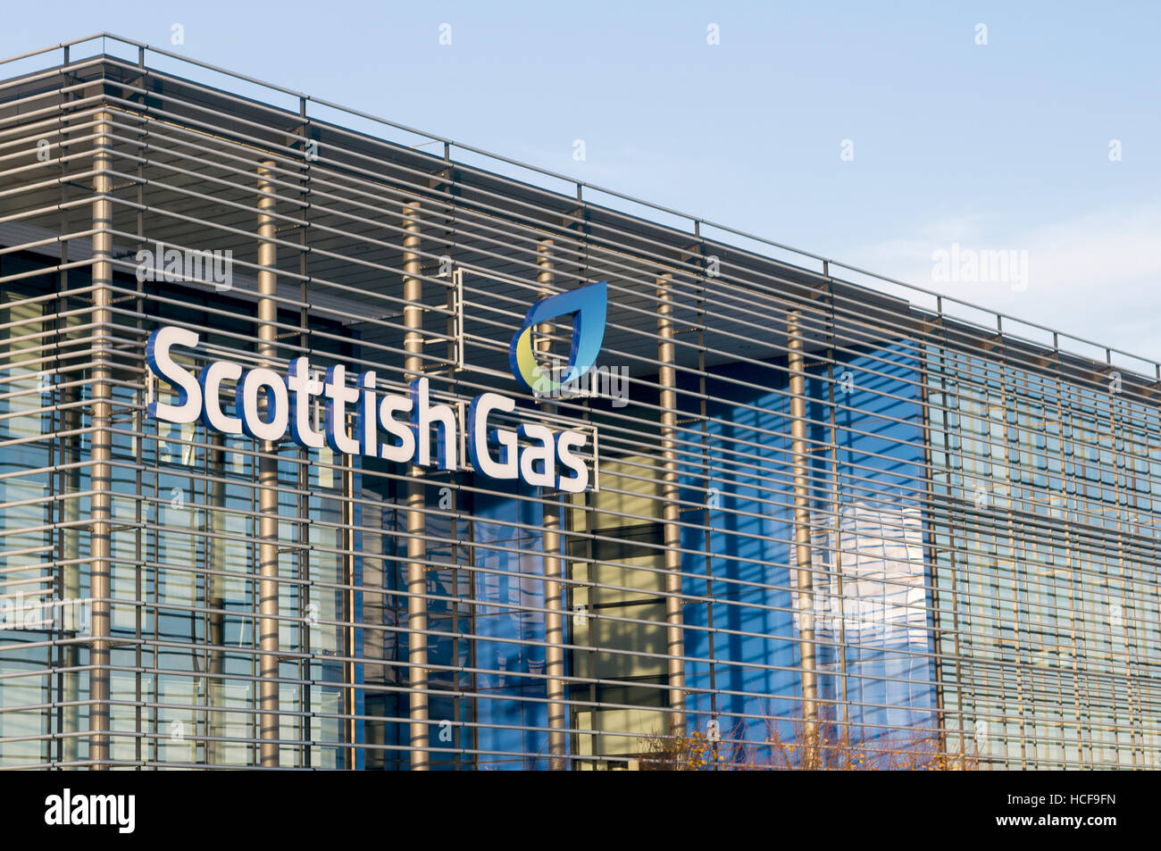 Fassade des schottischen Gas HQ, Waterfront Avenue, Granton, Edinburgh Stockfoto