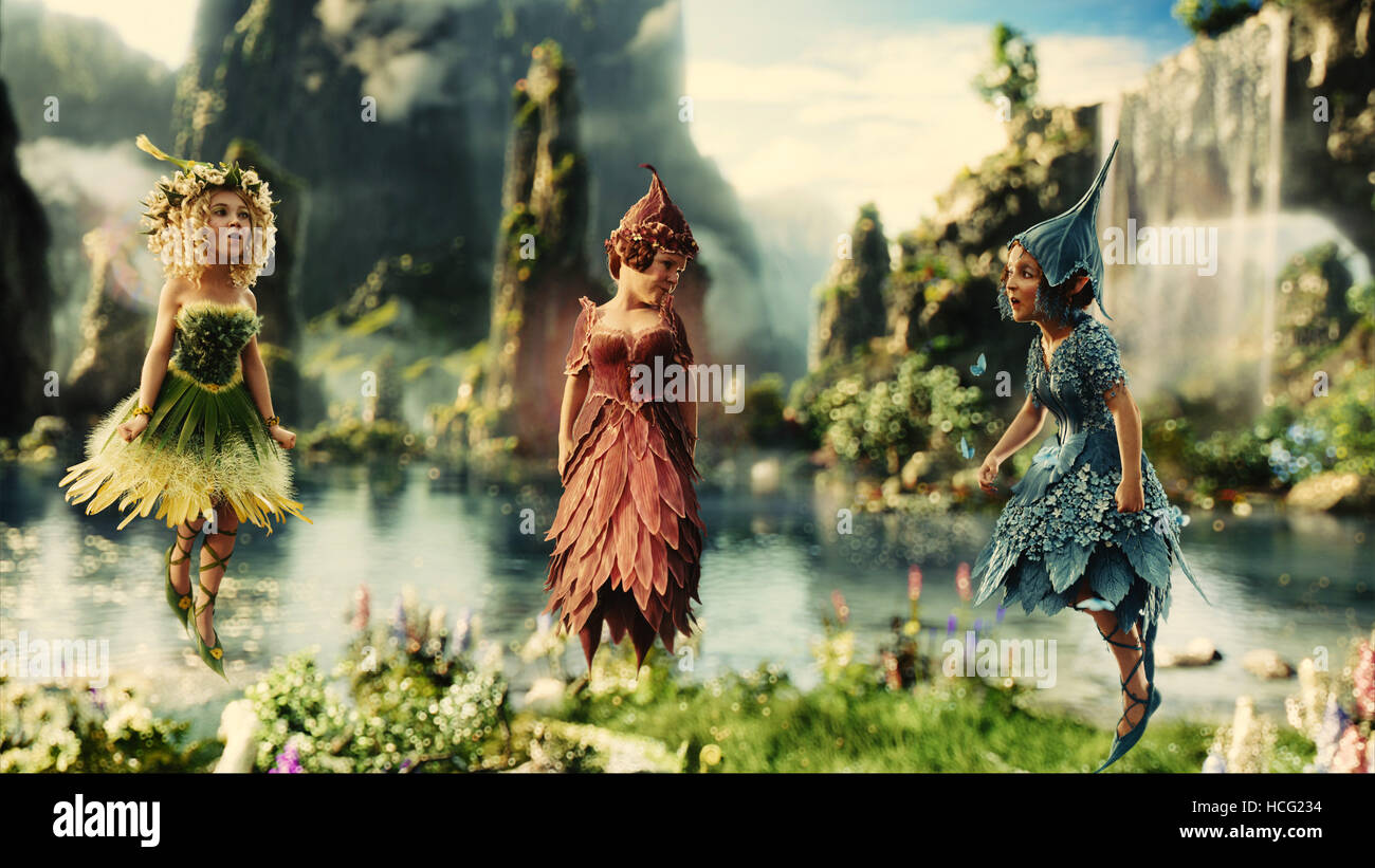 MALEFICENT, von links: Juno Temple, Imelda Staunton, Lesley Manville