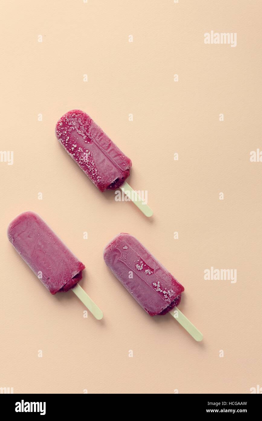 Eis Pop aromatisierte Eis gefrorenes Dessert süße leckere Konzept Stockfoto