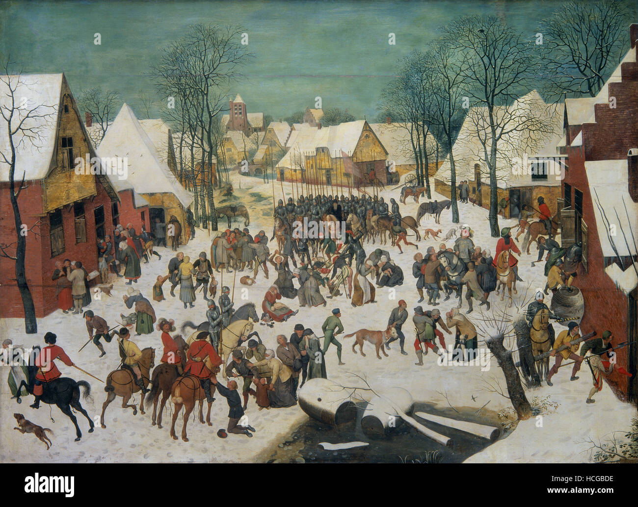 Pieter Brueghel (1525-1569) - das Massaker der unschuldigen Heiligen Stockfoto