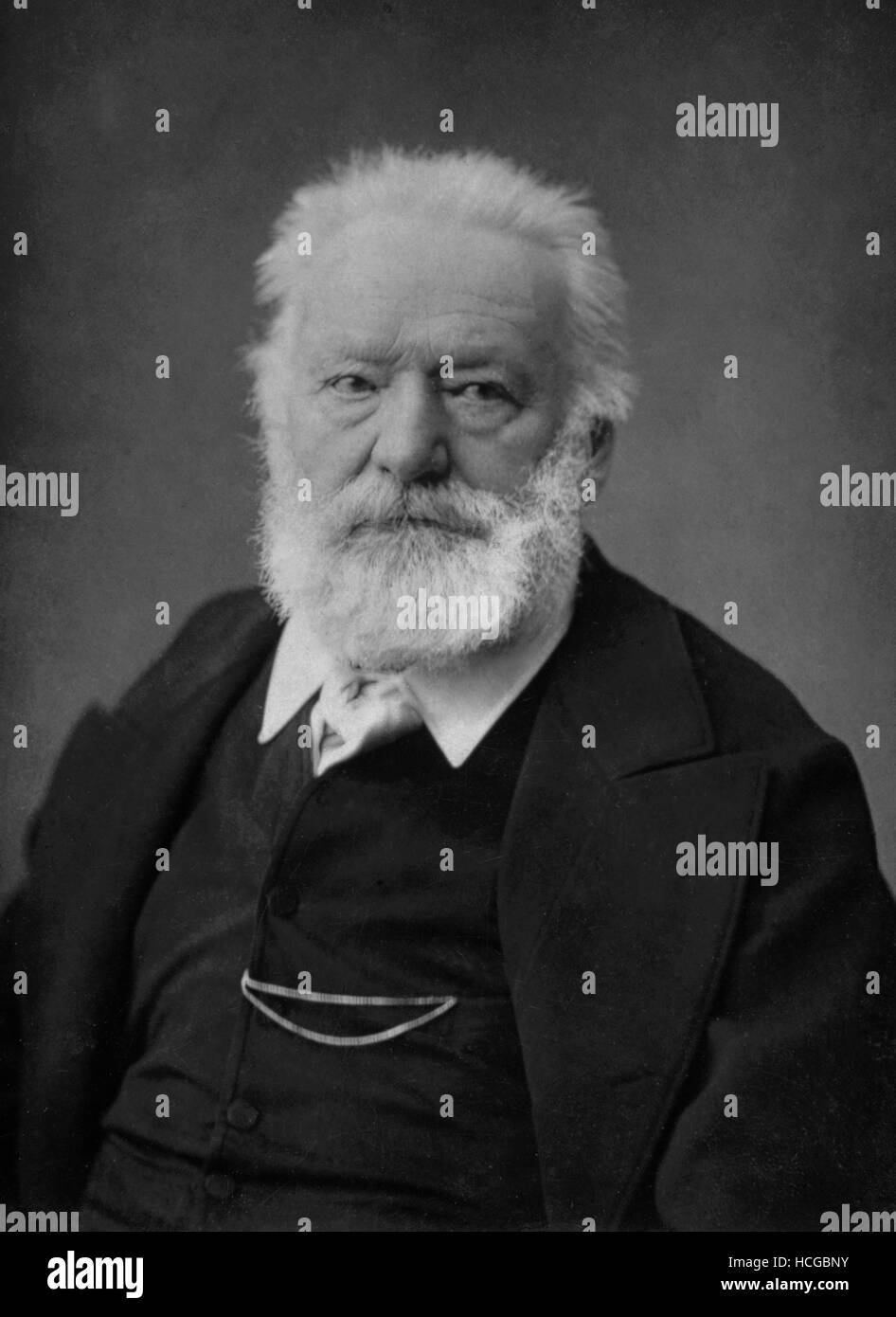 Porträt von Victor Hugo Stockfoto