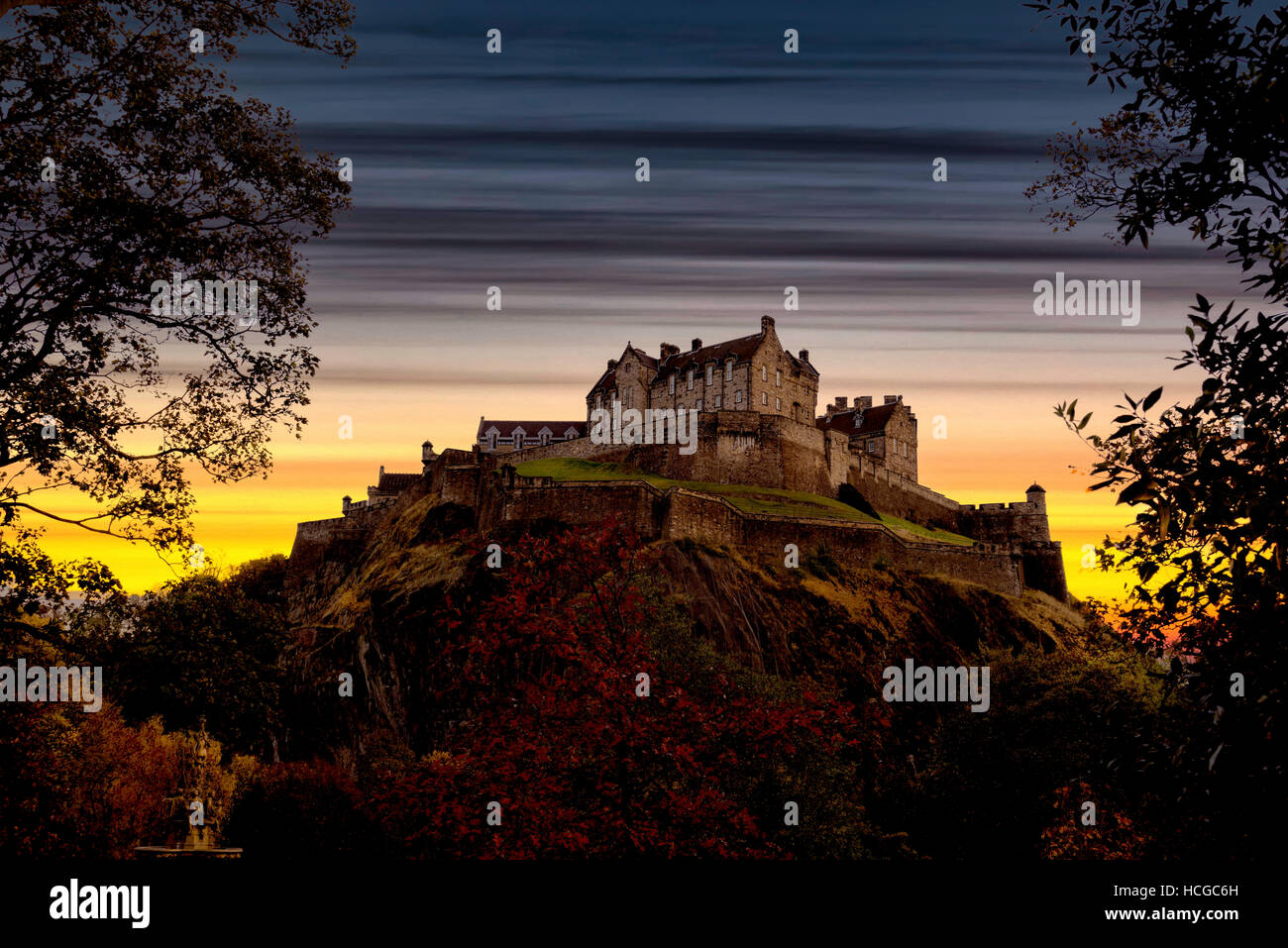 Skyline von Edinburgh Stockfoto