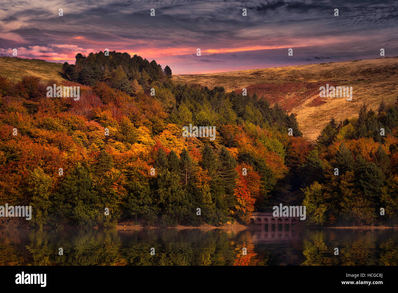 Derwent Reservoir, Obere Derwent Valley, Derbyshire Peak District Stockfoto