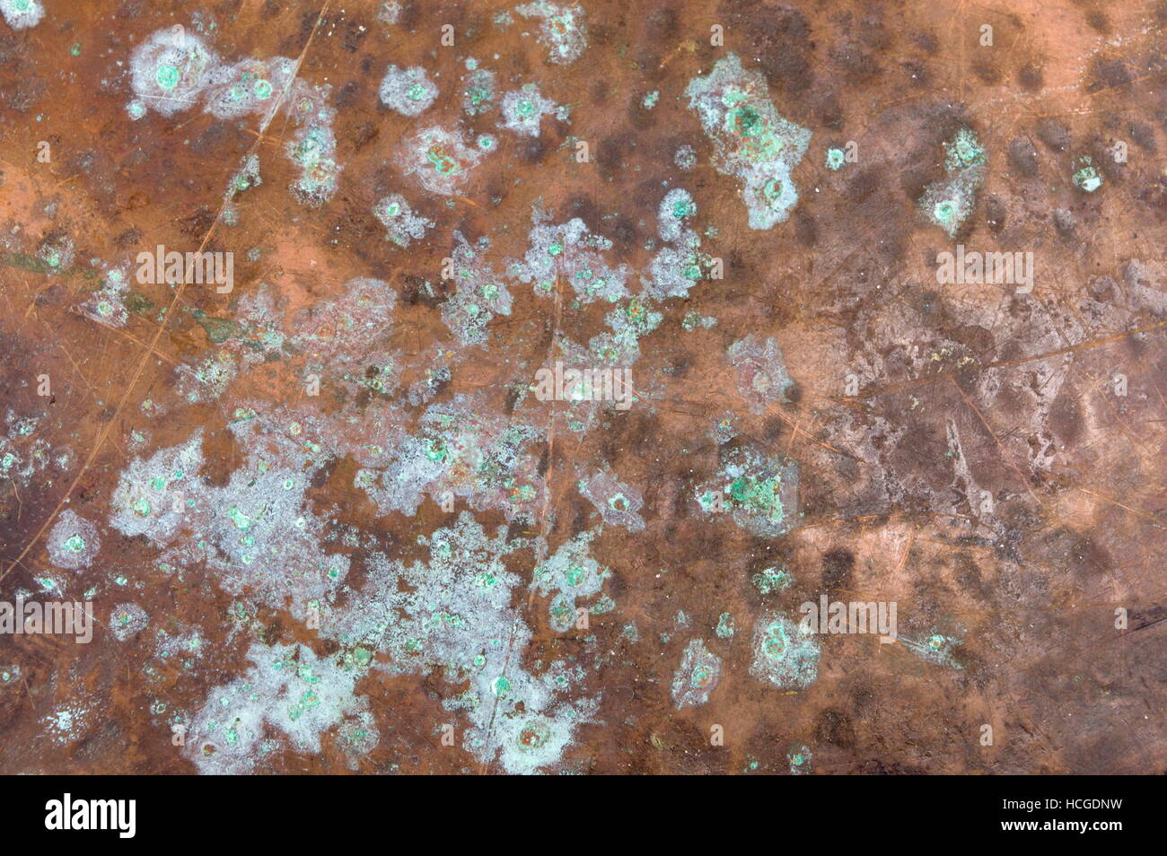 Vintage Kupfer Backrgound mit Kratzer leicht beschädigt Stockfoto