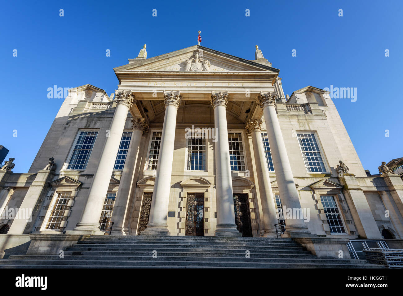 Das Rathaus von Leeds bereitgestellten Unterkunft für Magistratsabteilungen, einem Gerichtssaal, Polizeistation und als Veranstaltungsort für Konzerte. Stockfoto