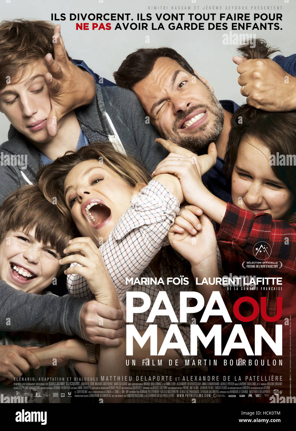 PAPA OU MAMAN, französische Poster, im Uhrzeigersinn von oben rechts